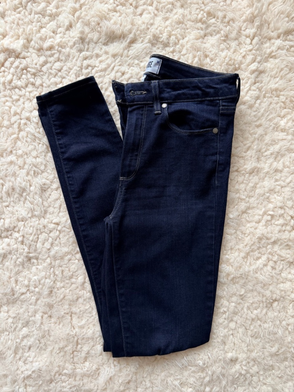 PAIGE Hoxton Ultra Skinny Transcend High Rise Jeans 27 Dark Wash Blue